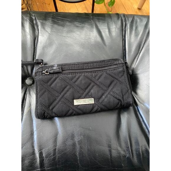 Vera Bradley Handbags - Vera Bradley Black Quilted Wristlet Wallet